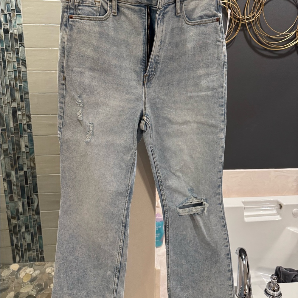 Old Navy Blue Flare Wide Leg Jeans